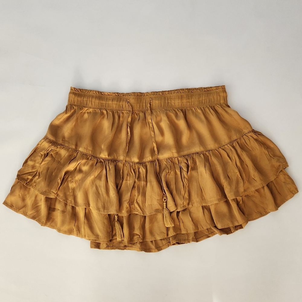 Aerie 'Sweat & Silky' Ruffle Tiered Mini Skirt - Picture 2 of 10
